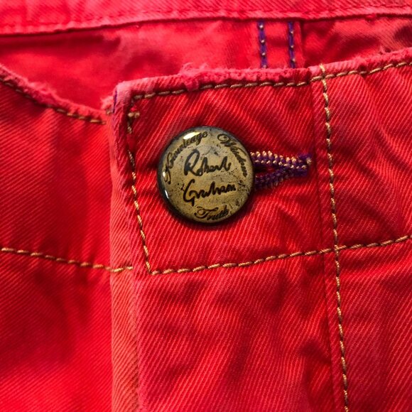 Robert Graham Mens Pants 40x35 Red Slim Fit Jeano Style Cotton Casual Trousers - Picture 16 of 16